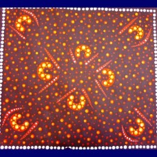 Aboriginal Art Canvas - D Mckenzie-Size:50 X54cm - A